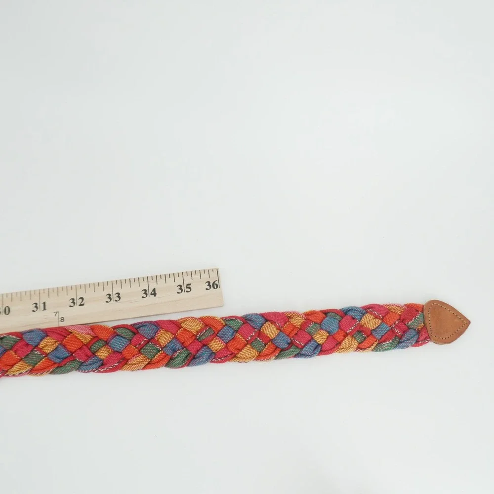Vintage Braided Woven Belt Womens Large 36